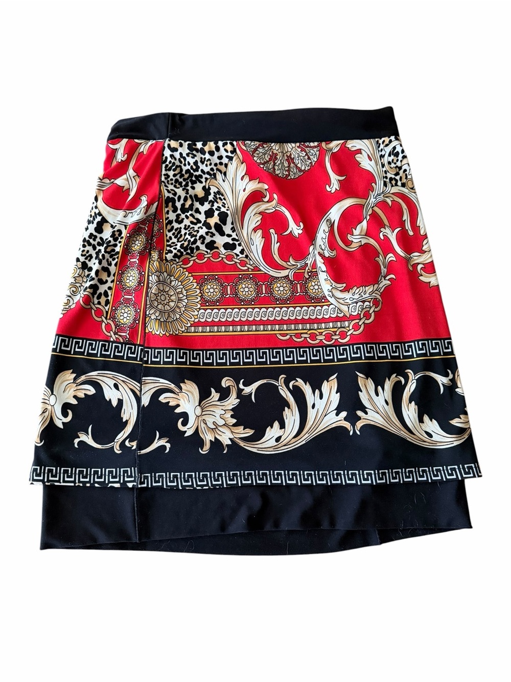 Joseph Ribkoff 2 piece Red and Black Patterned outfit